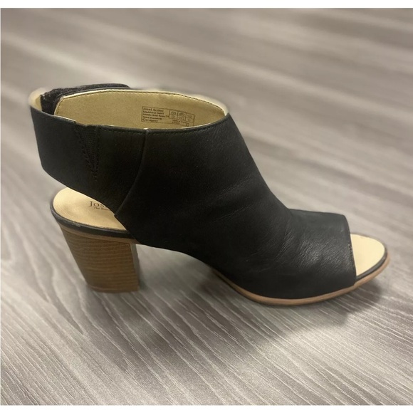 Josef Seibel Bonnie 09 Peep Toe Heels Women’s Leather Black Booties Boots Sz 41 - Picture 3 of 16